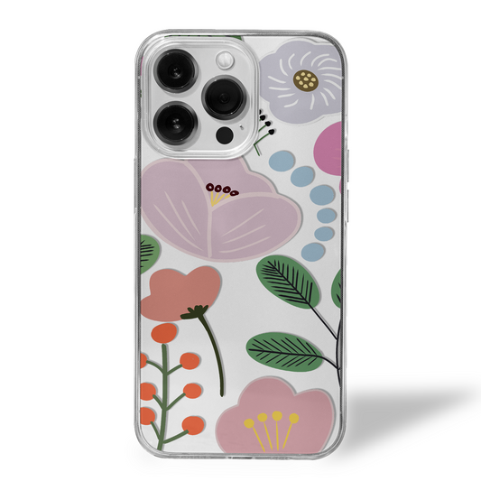 Transparent Blossom Clear Silicone Case