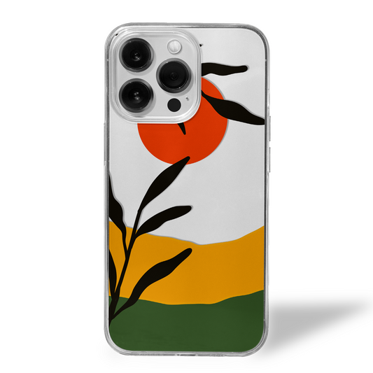 Sunset Grove Abstract Nature Clear Silicone Case