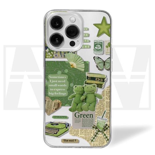 Green Muse Collage Clear Silicone Case