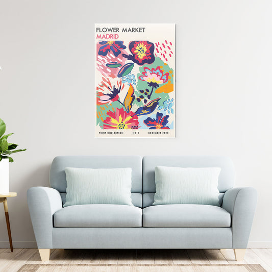 Madrid Floral Pop Metal-Poster