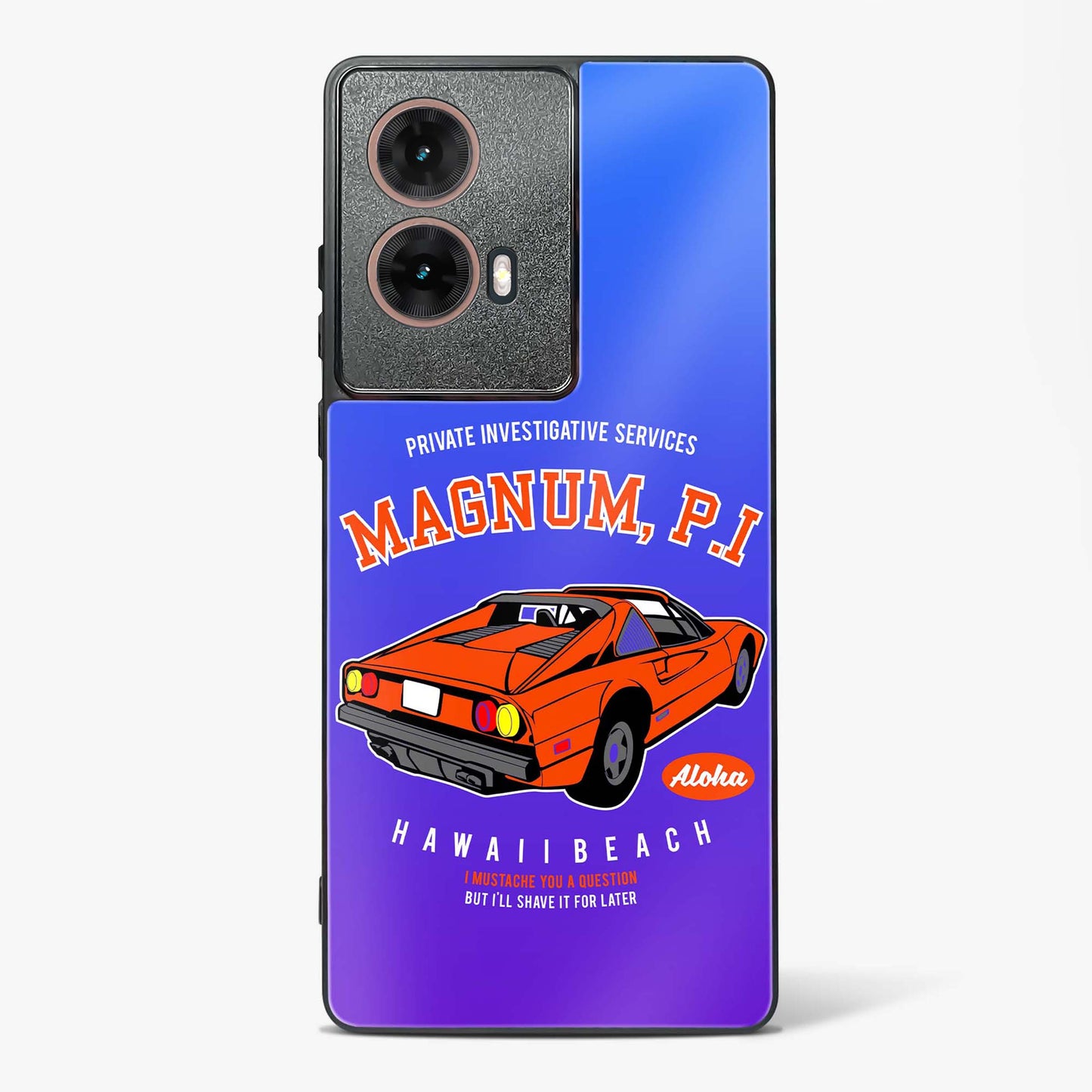 Magnum PI Aloha Glass Phone Case-Moto G85 5G