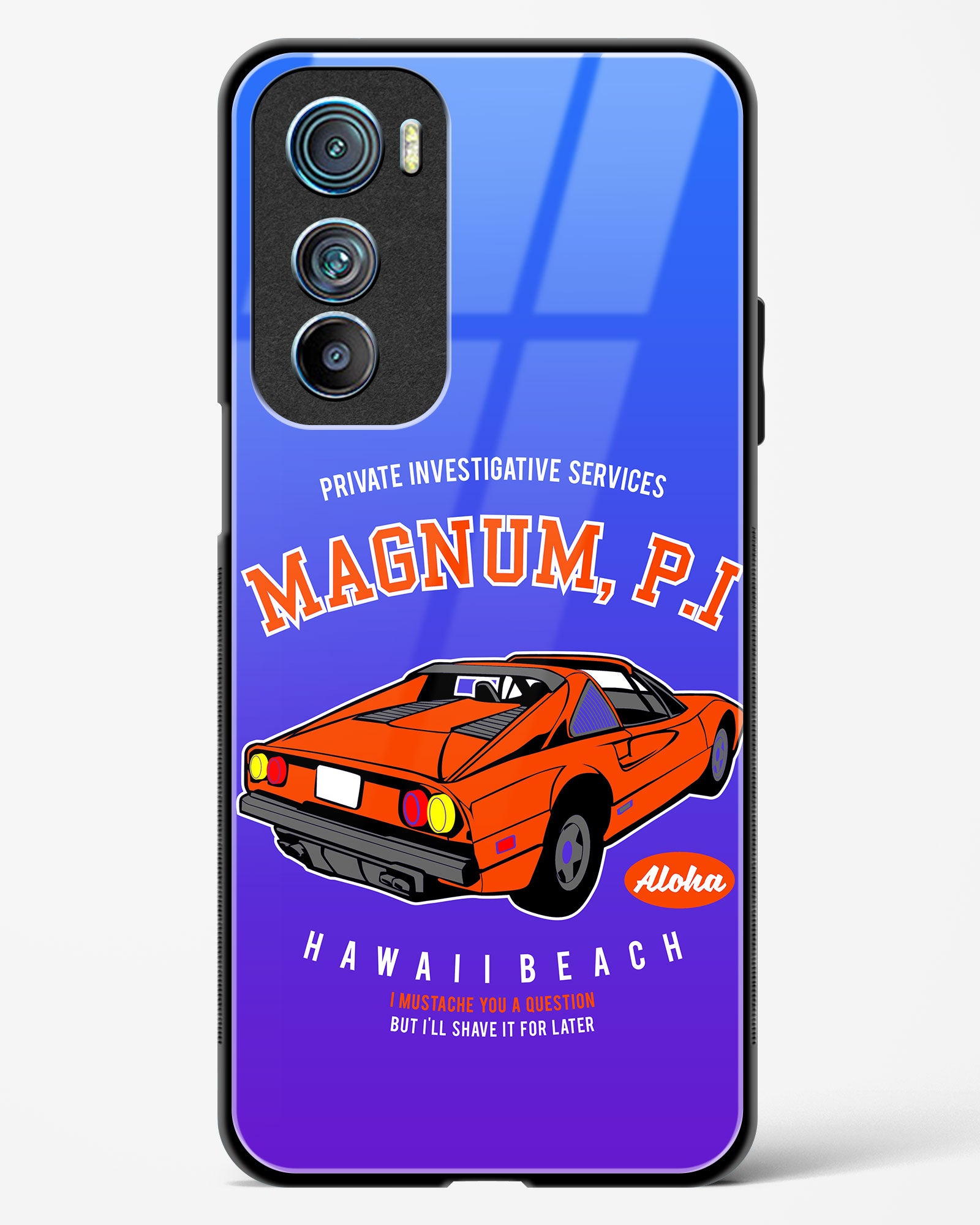 Magnum PI Aloha Glass Phone Case-Motorola Edge 30