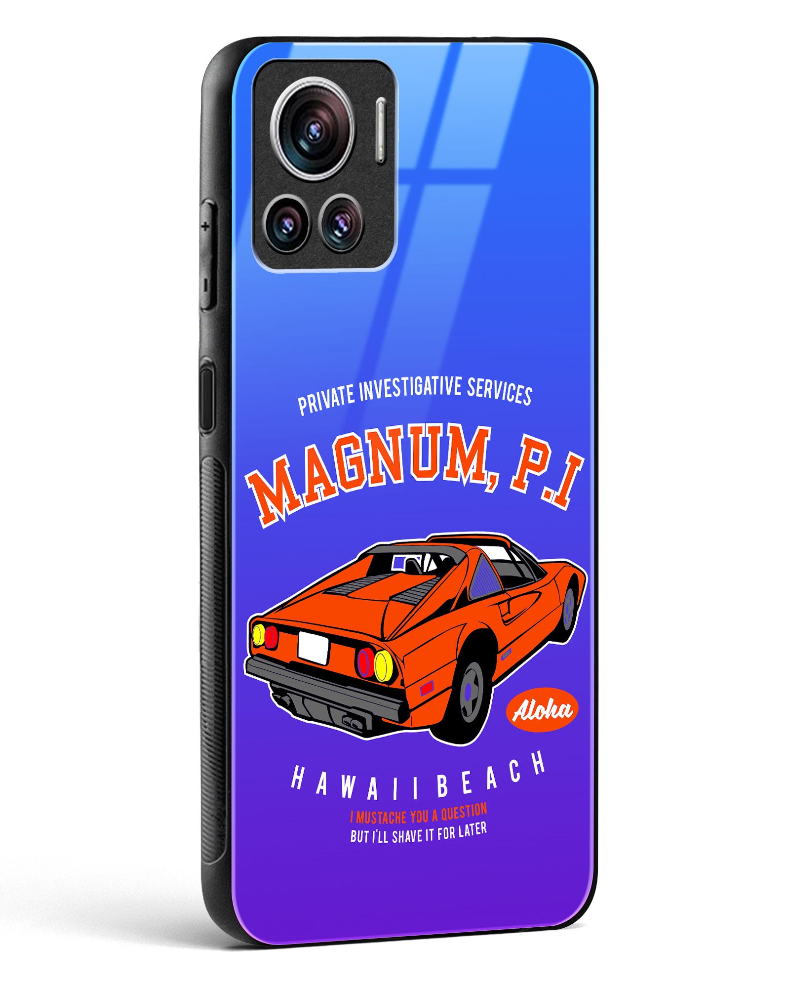 Magnum PI Aloha Glass Phone Case-Motorola Edge 30 Ultra