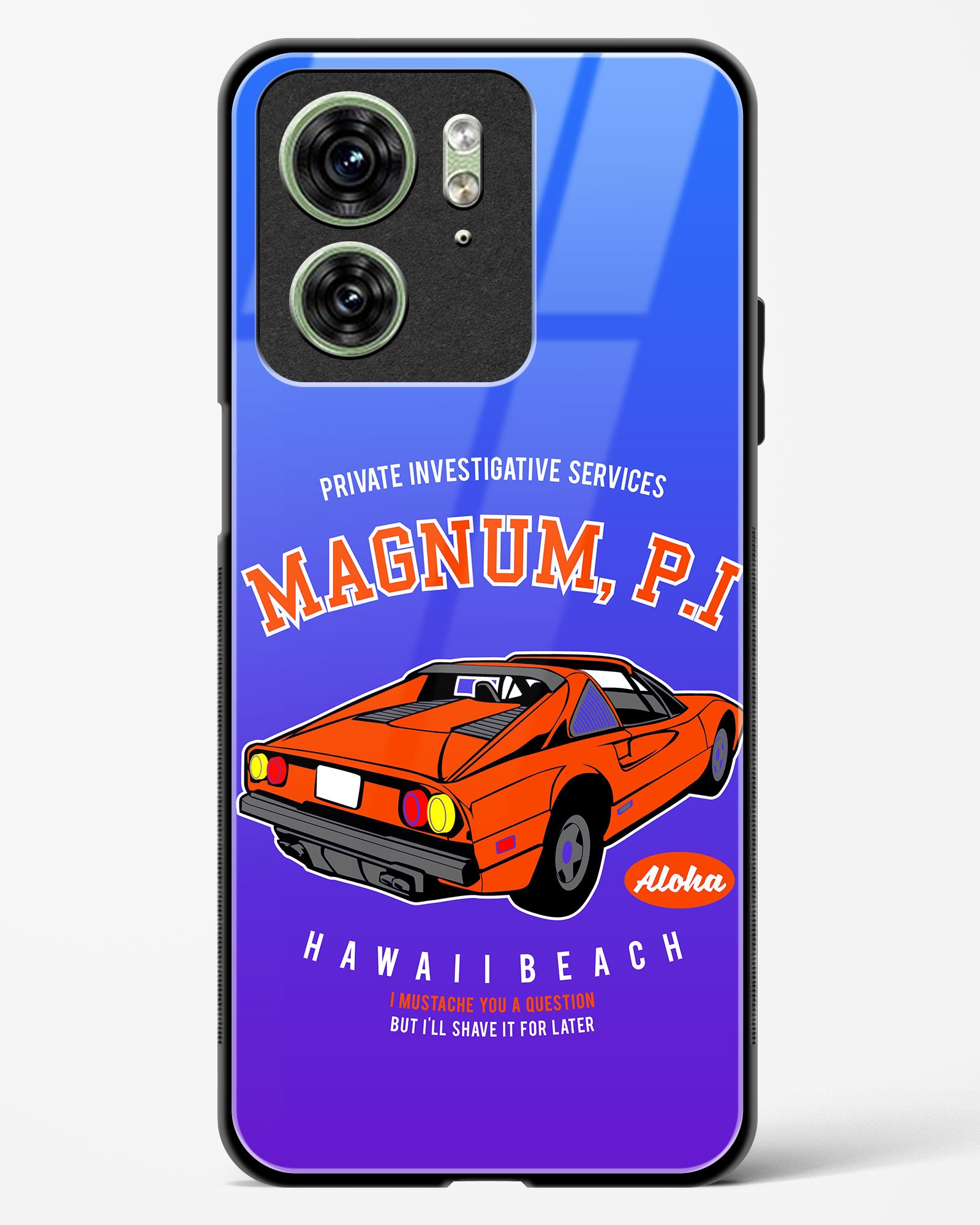 Magnum PI Aloha Glass Phone Case-Motorola Edge 40