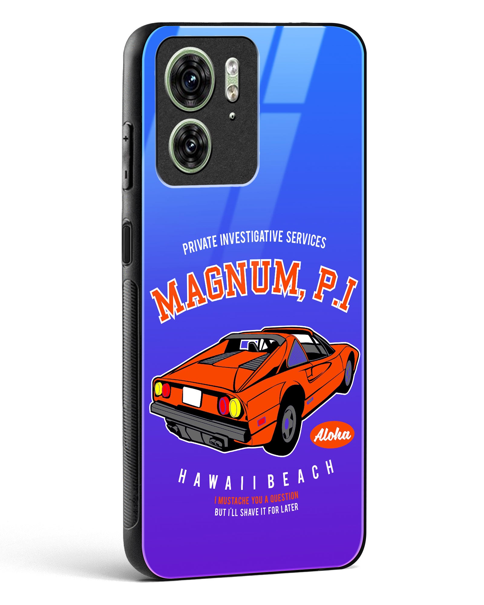 Magnum PI Aloha Glass Phone Case-Motorola Edge 40