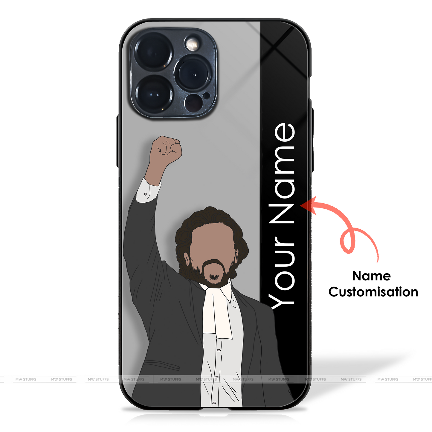 Lawyer/Advocate Custom Name Glass Case (6 illustration styles)