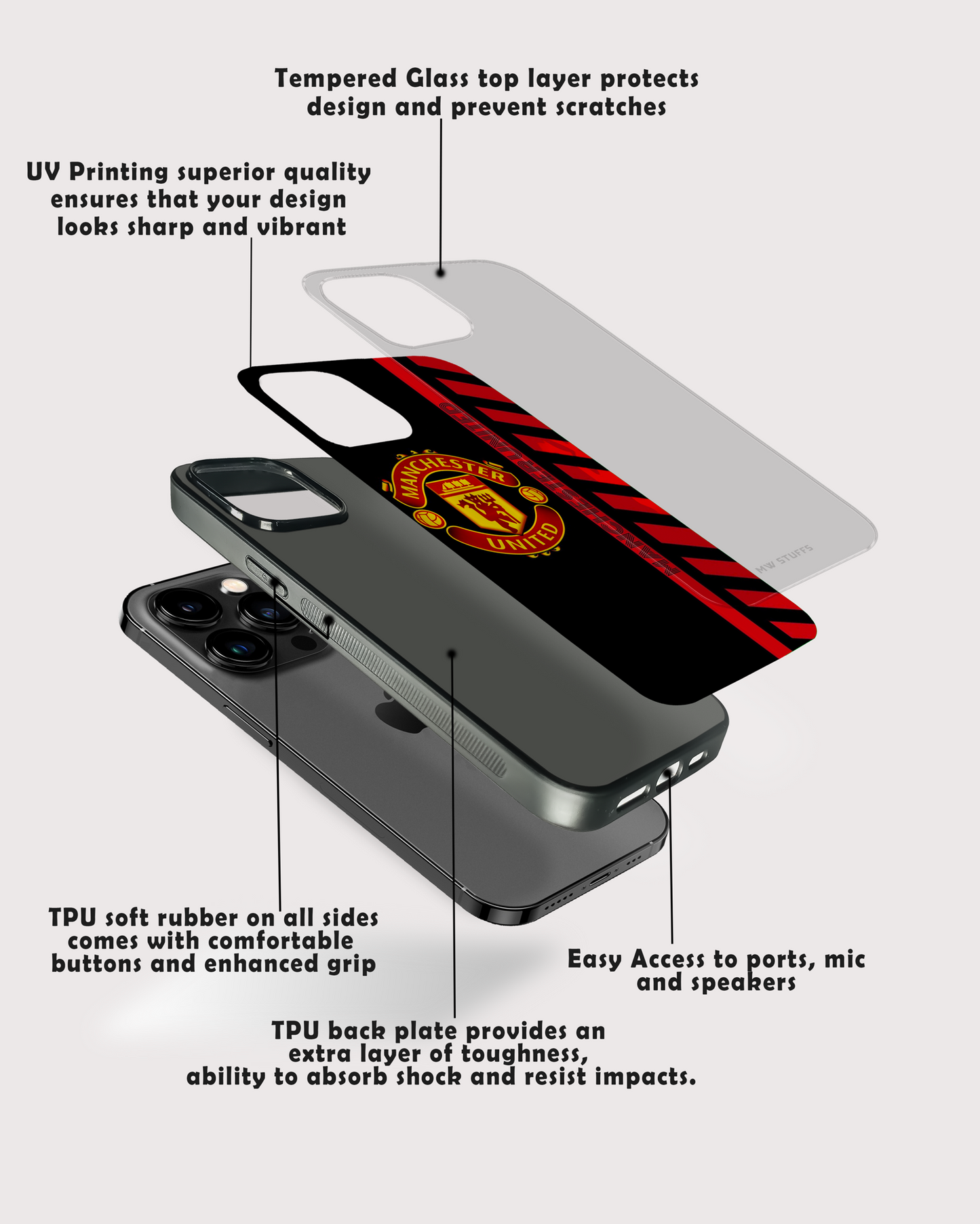 Manchester United F.C Glass Case -  - MW Stuffs - 