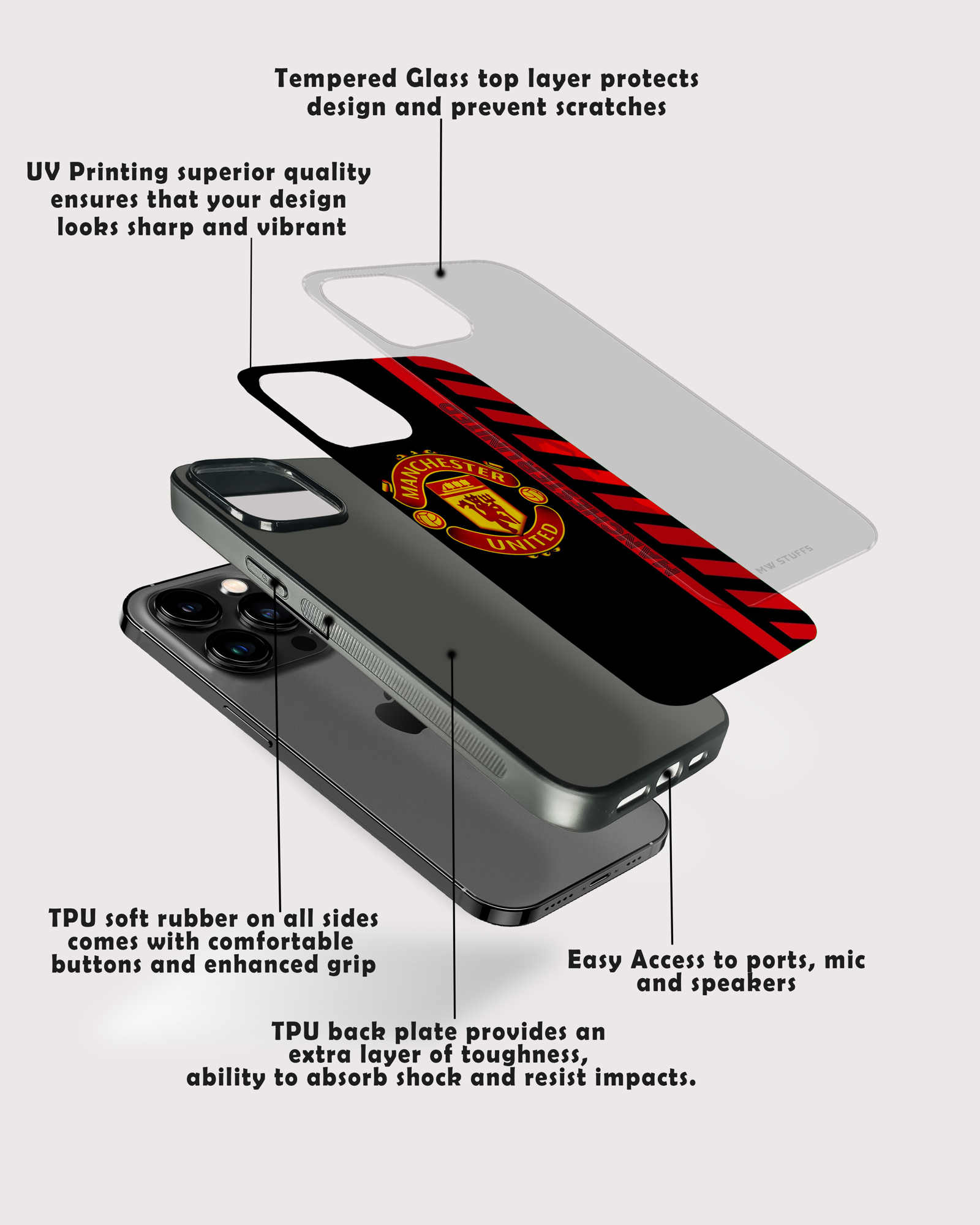 Manchester United F.C Glass Case -  - MW Stuffs - 