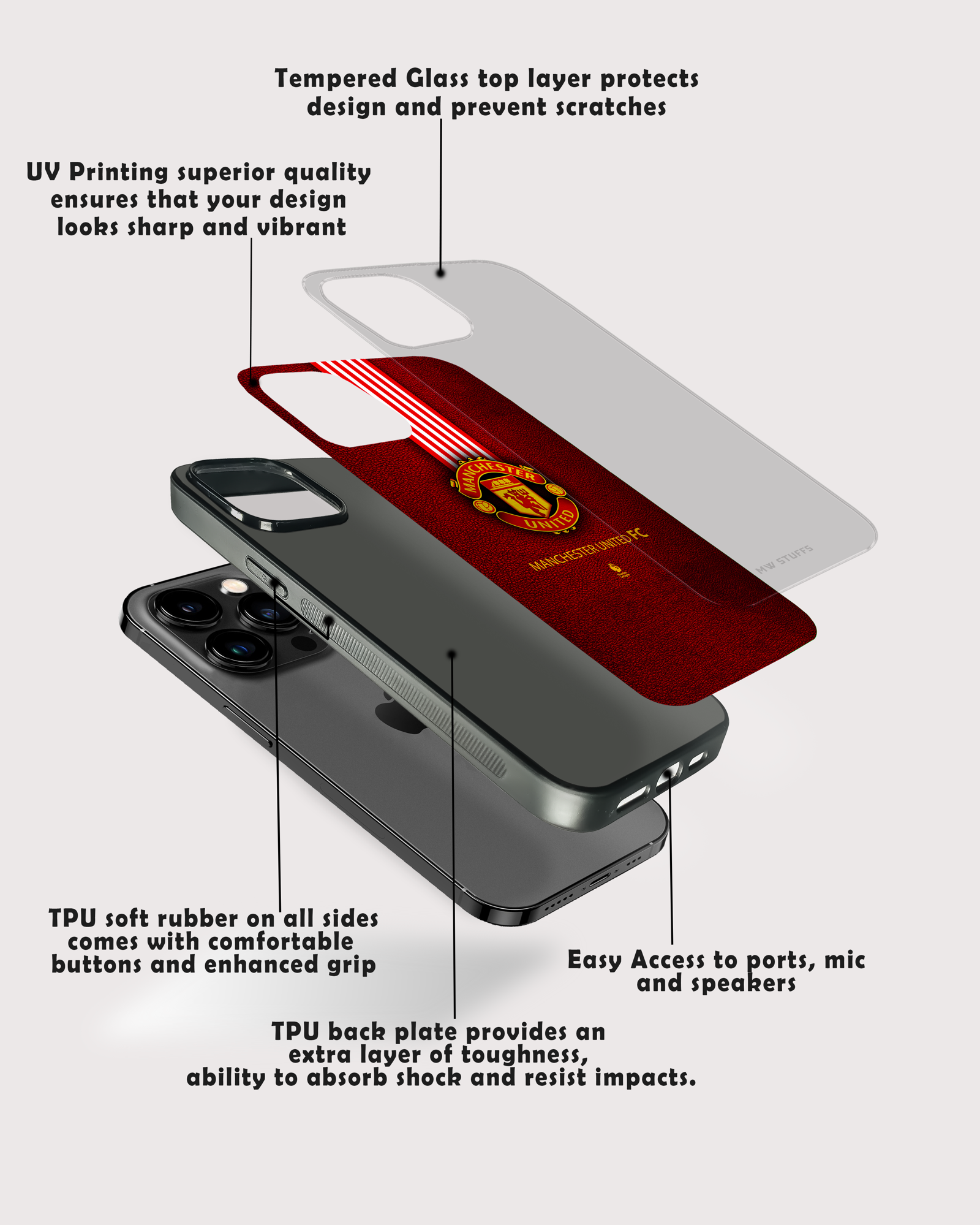 Manchester United F.C Glass Case -  - MW Stuffs - 