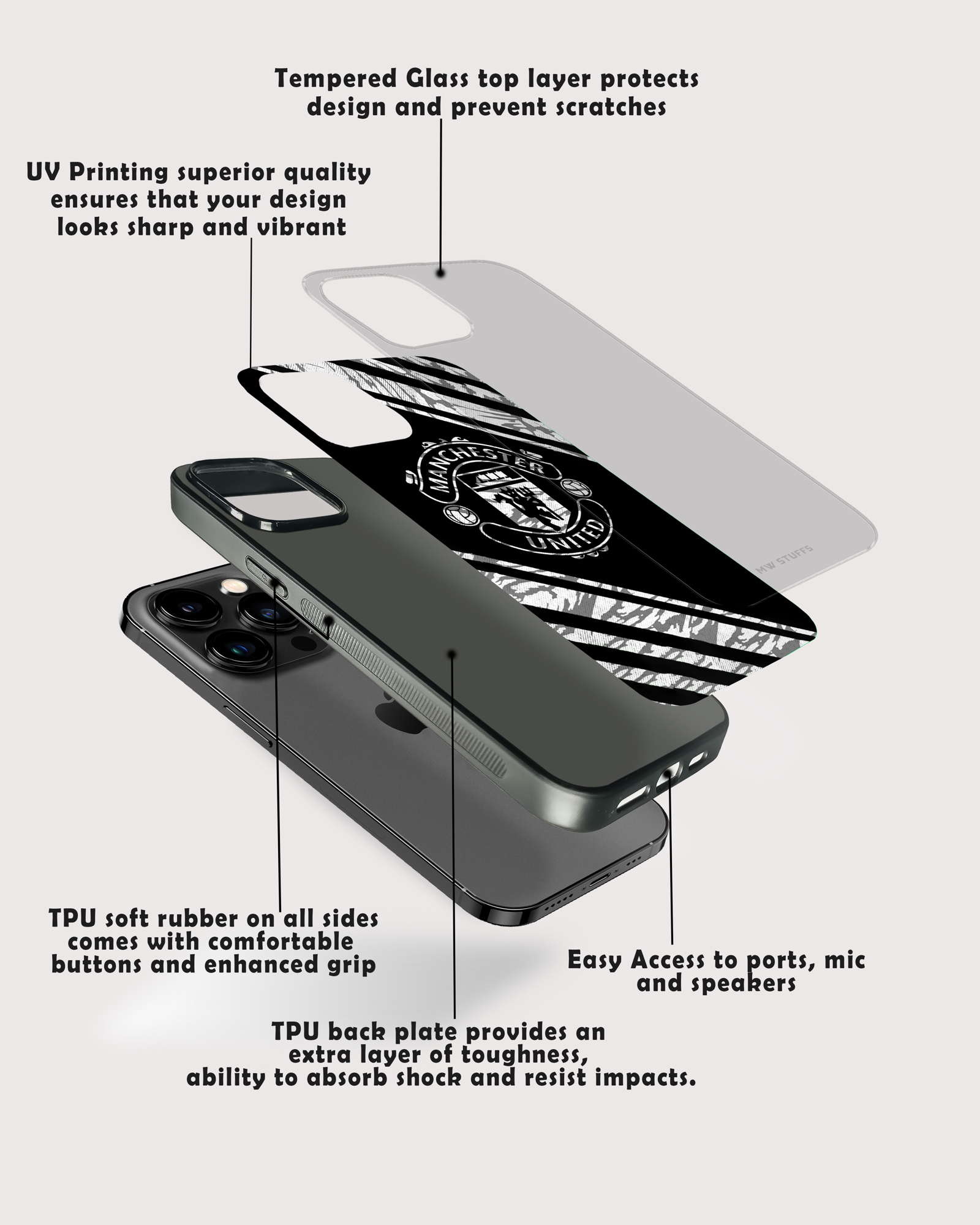 Manchester United Glass Case -  - MW Stuffs - 