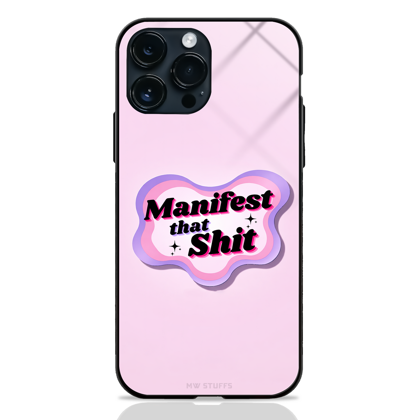 Manifest That Shit glass phone case