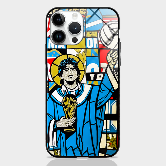 Maradona Holly Art Glass Case -  - MW Stuffs - 