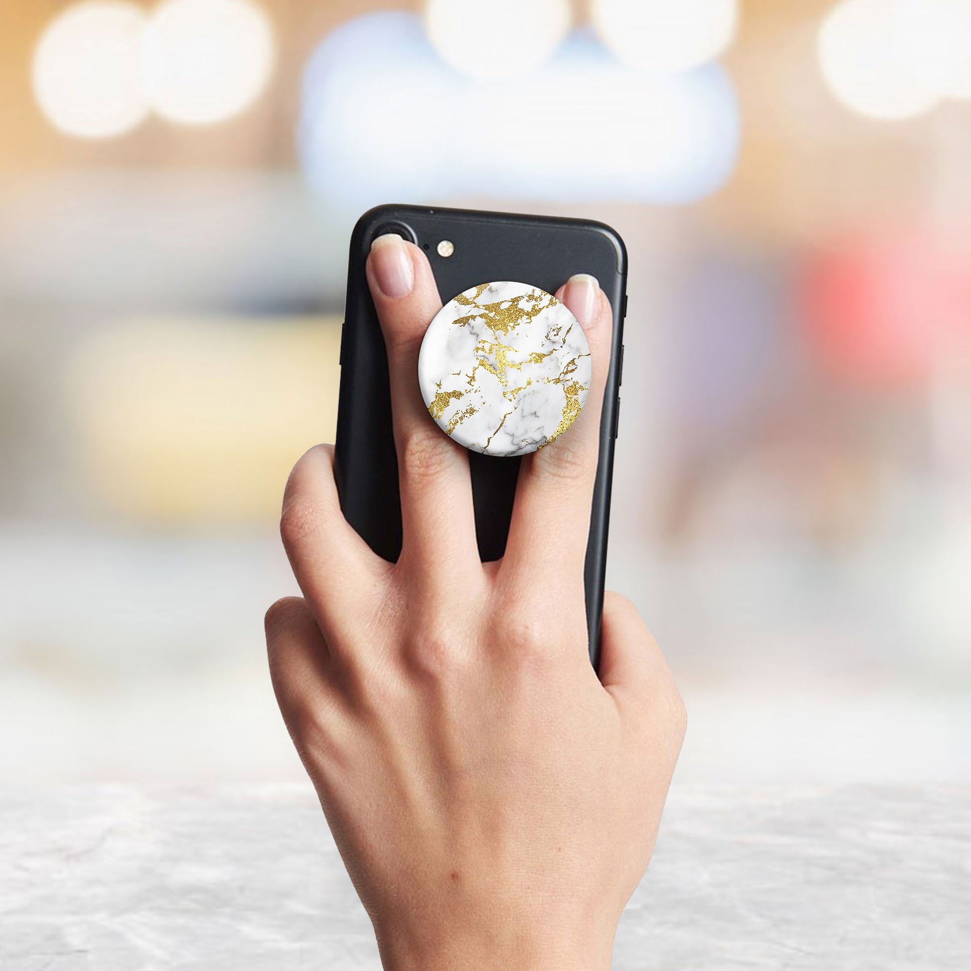 Marble Luxe Flat Pop Holder