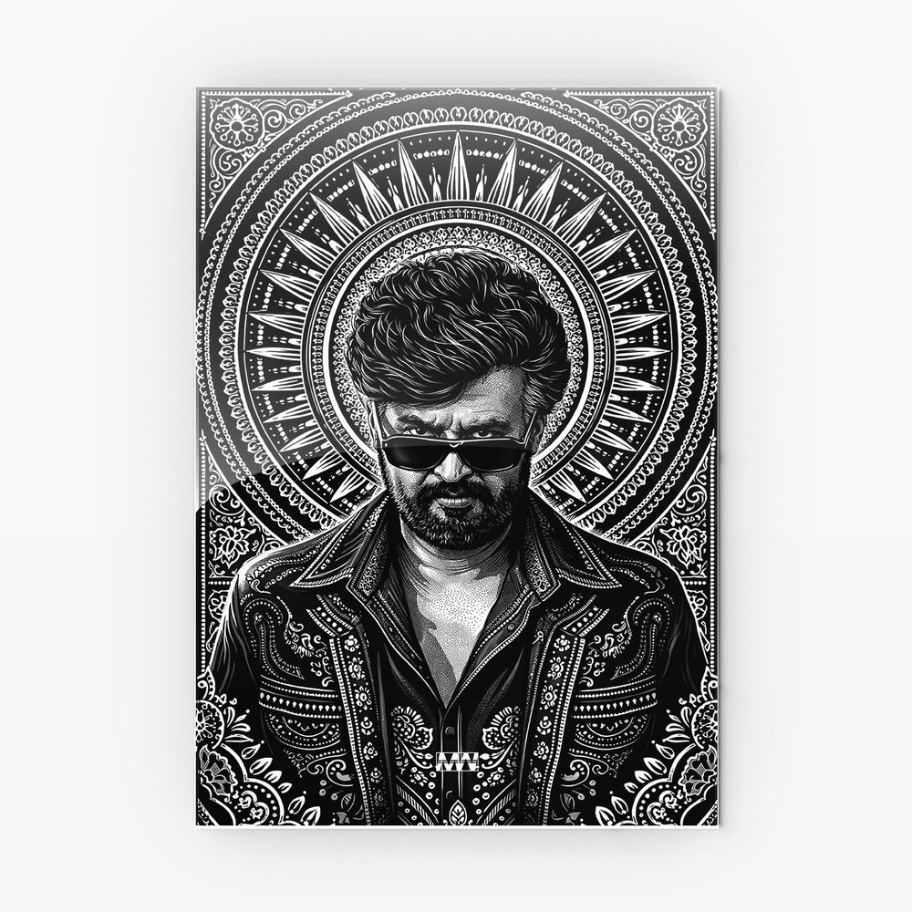 Mass Rajini Aura metal poster