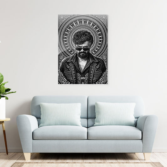 Mass Rajini Aura Metal-Poster