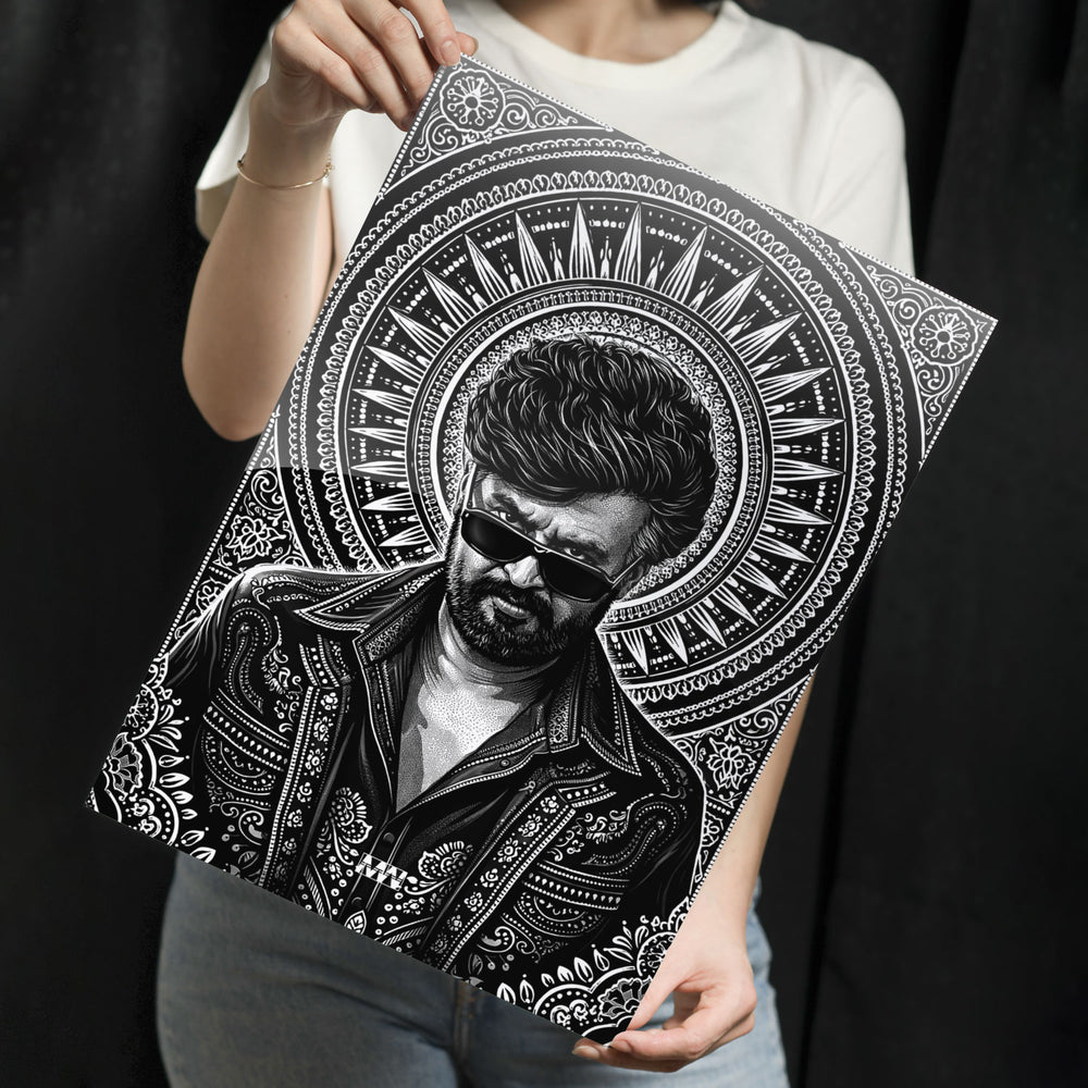 Mass Rajini Aura Metal-Poster