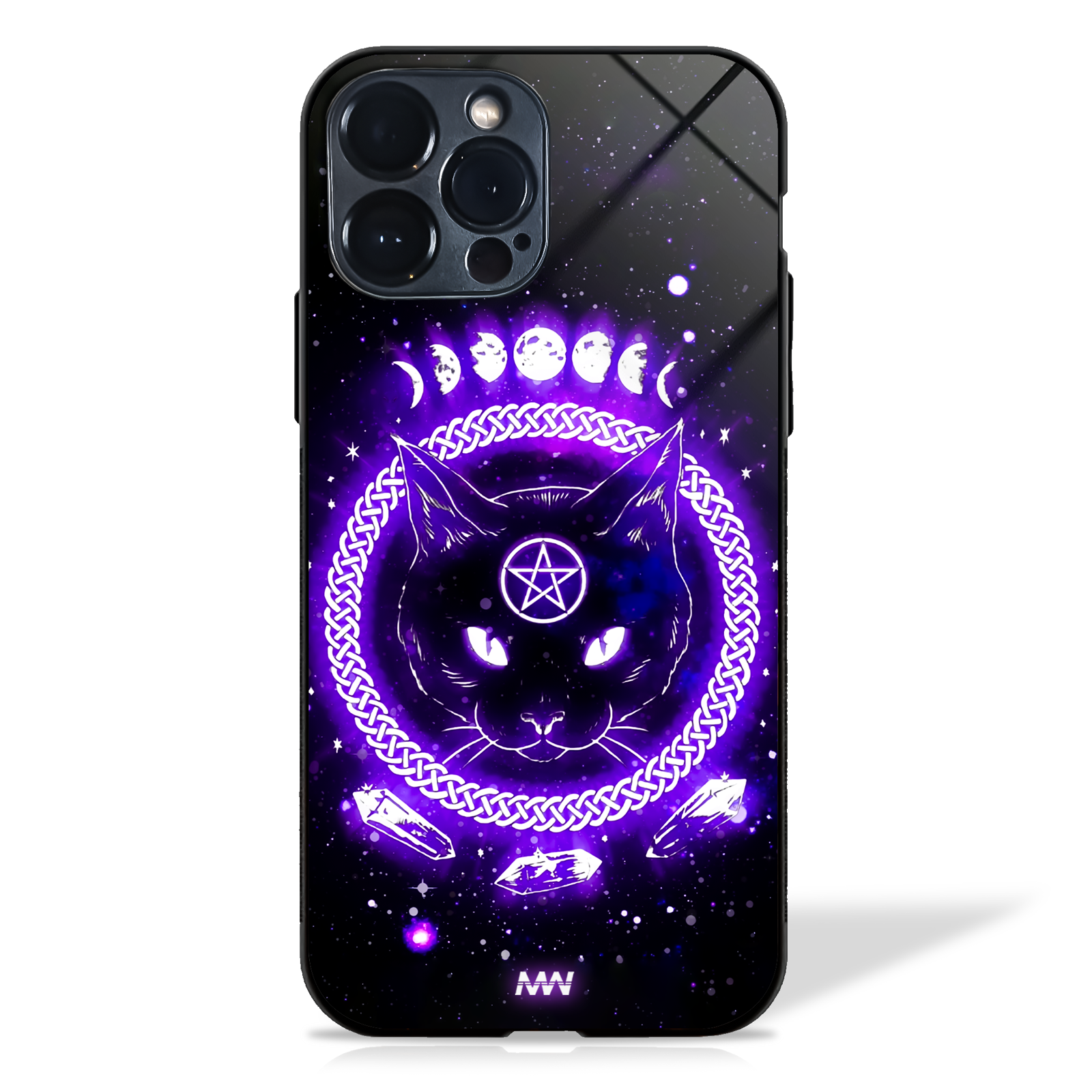 Meow Magic Starry Cat Premium Glass Case -  - MW Stuffs - 