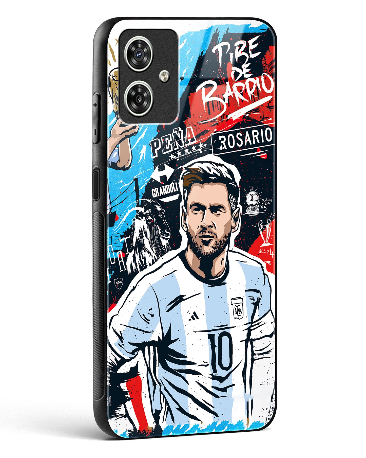 Messi Inspired Art Glass Phone Case-Moto G54 5G