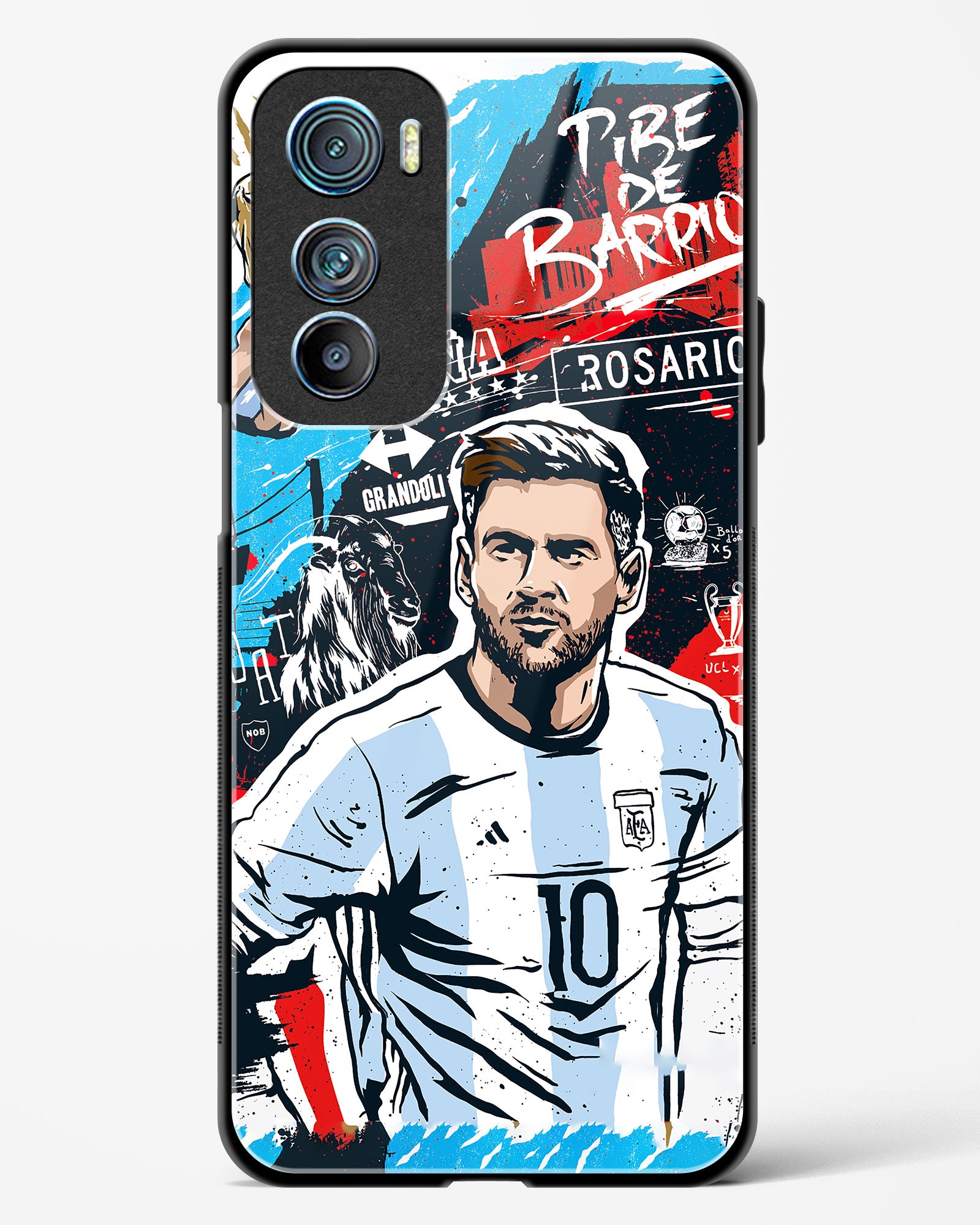 Messi Inspired Art Glass Phone Case-Motorola Edge 30