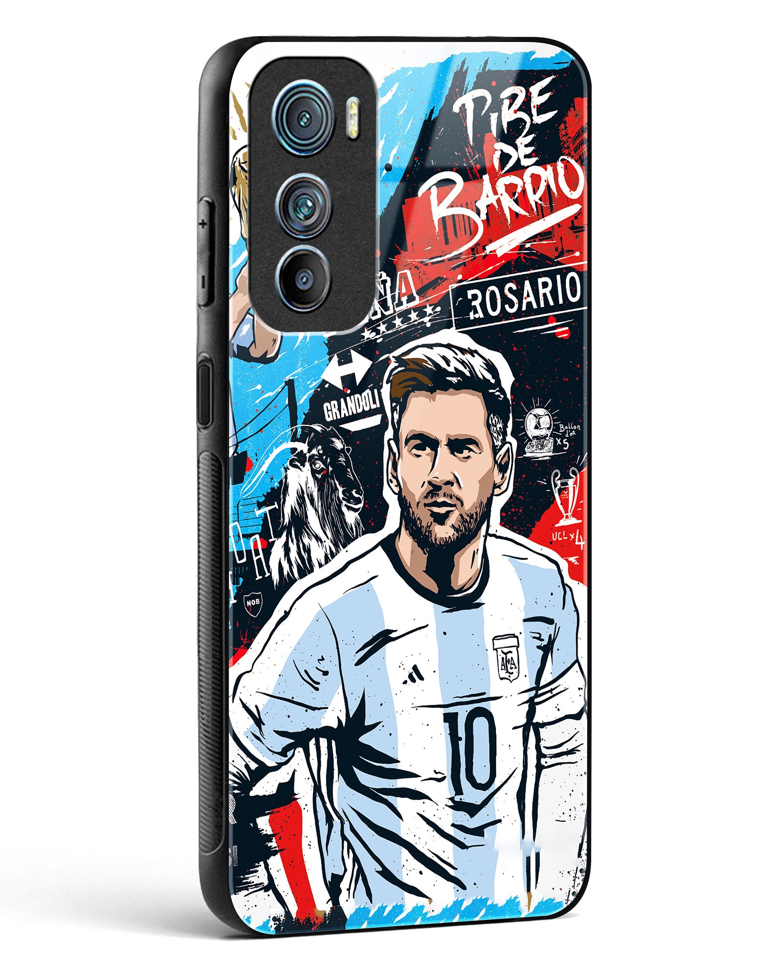 Messi Inspired Art Glass Phone Case-Motorola Edge 30