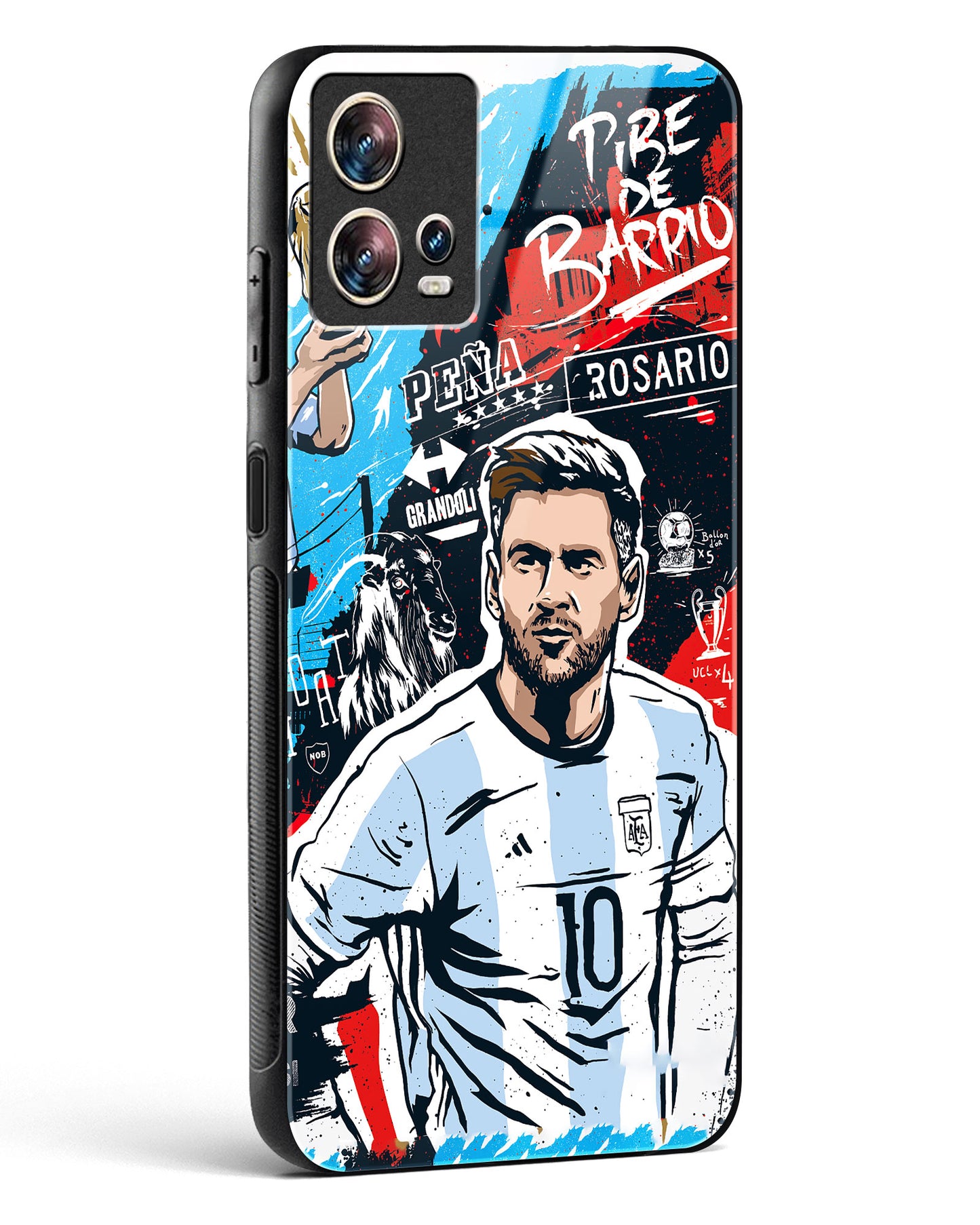 Messi Inspired Art Glass Phone Case-Motorola Edge 30 Fusion