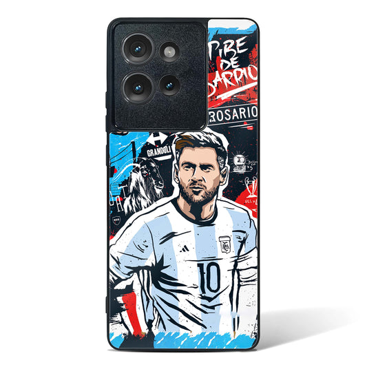 Messi Inspired Art Glass Phone Case-Motorola Edge 50