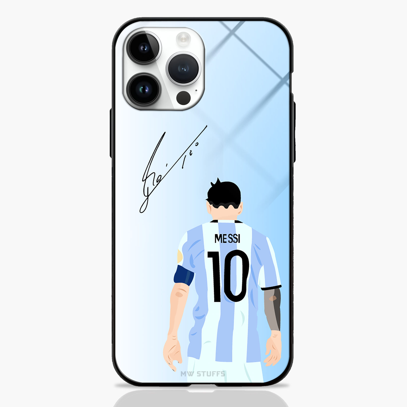 Messi Autograph Glass Case -  - MW Stuffs - 