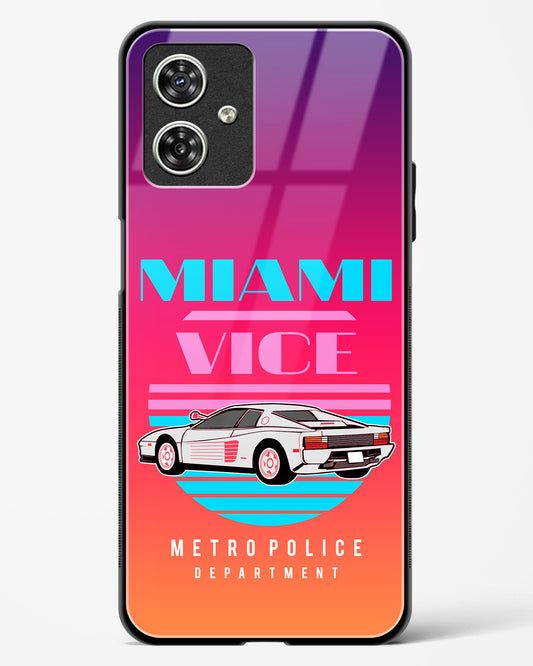 Miami Vice Retro Glass Phone Case-Moto G54 5G