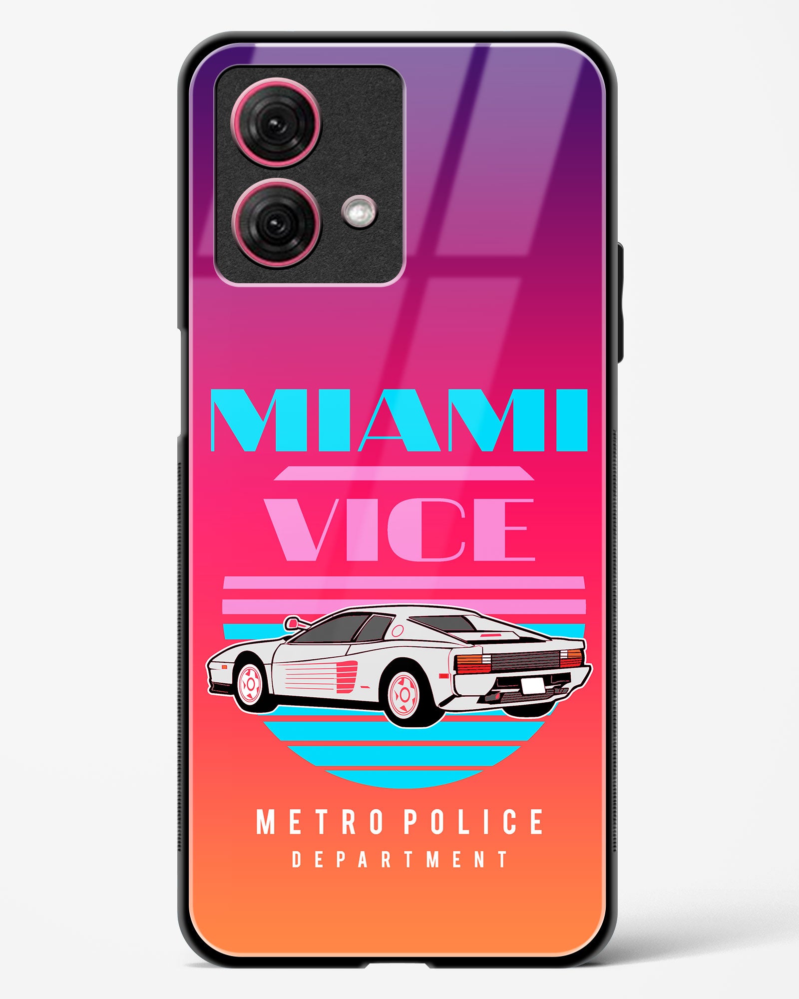 Miami Vice Retro Glass Phone Case-Moto G84 5G