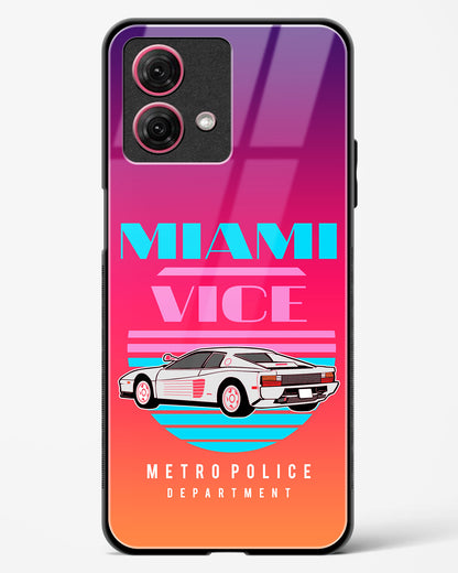 Miami Vice Retro Glass Phone Case-Moto G84 5G
