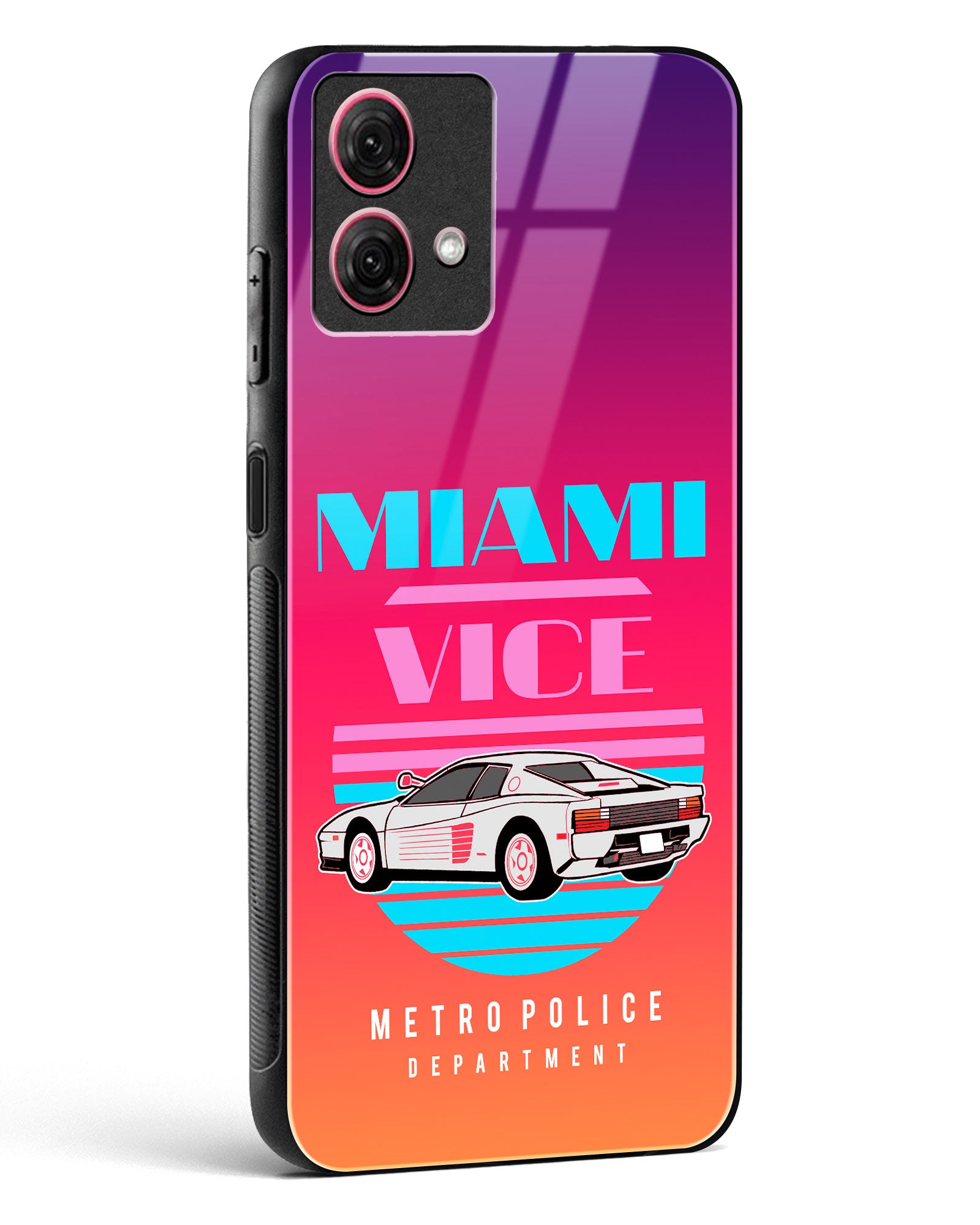 Miami Vice Retro Glass Phone Case-Moto G84 5G