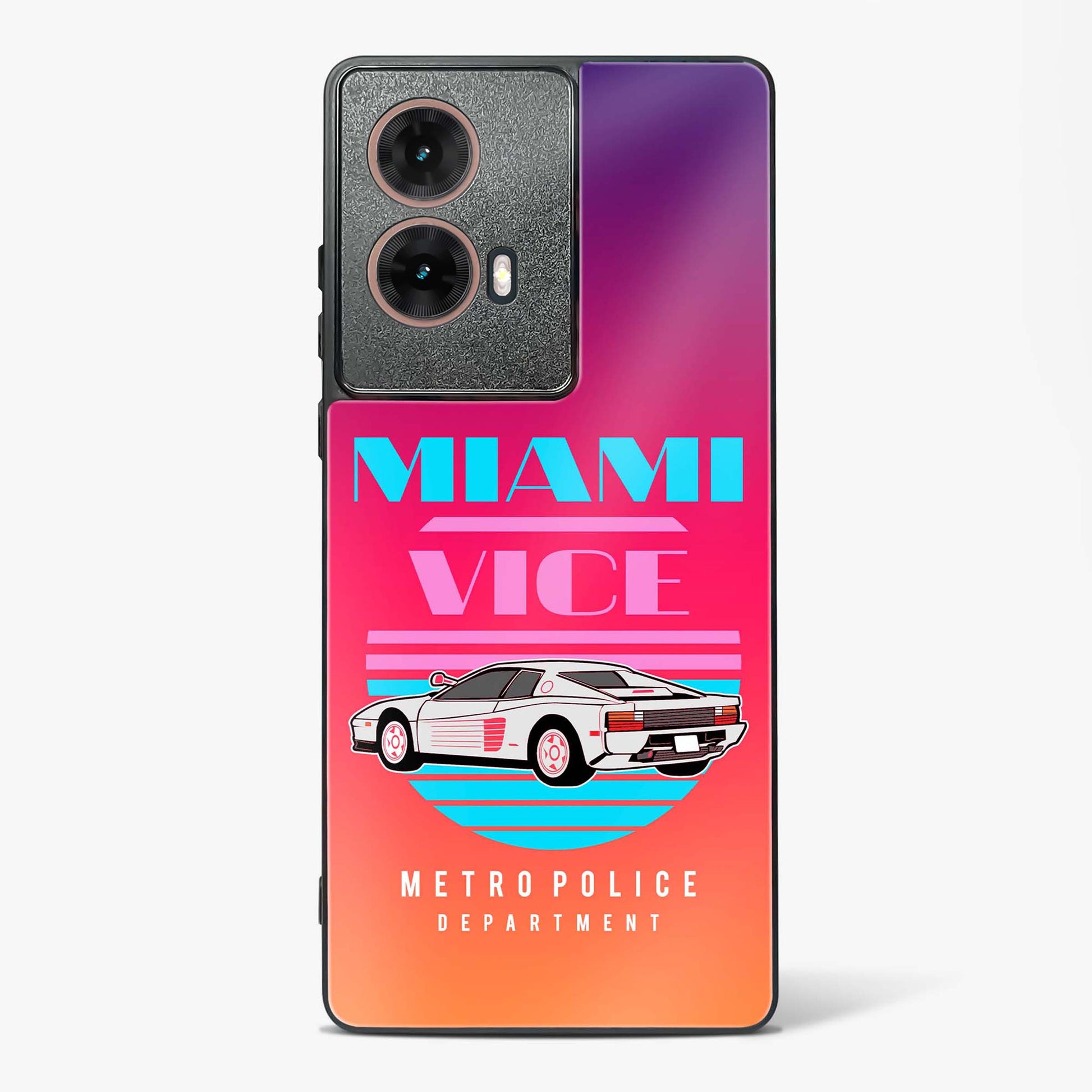 Miami Vice Retro Glass Phone Case-Moto G85 5G