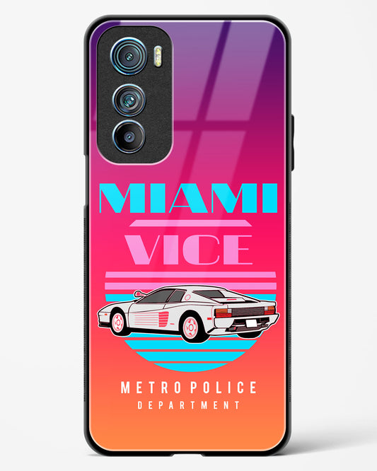 Miami Vice Retro Glass Phone Case-Motorola Edge 30