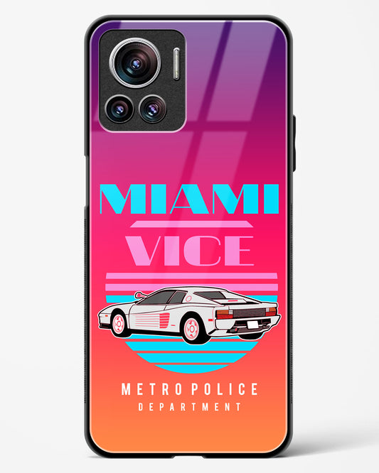 Miami Vice Retro Glass Phone Case-Motorola Edge 30 Ultra