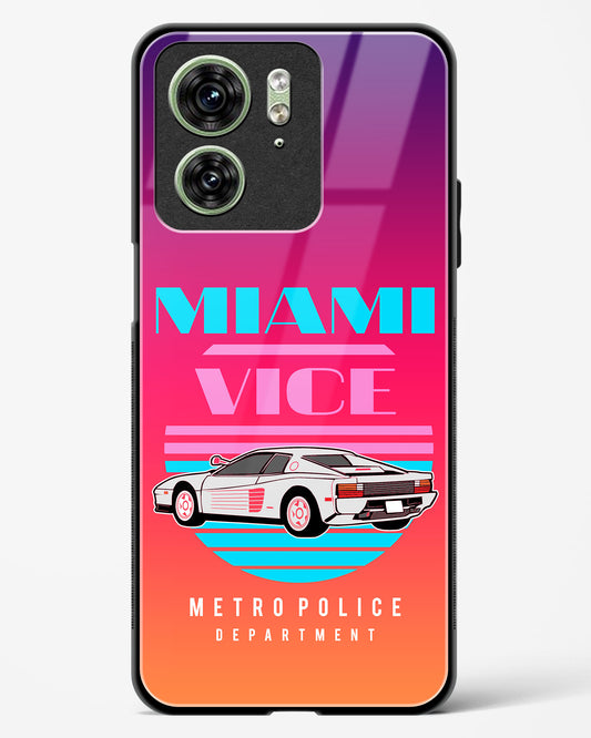 Miami Vice Retro Glass Phone Case-Motorola Edge 40