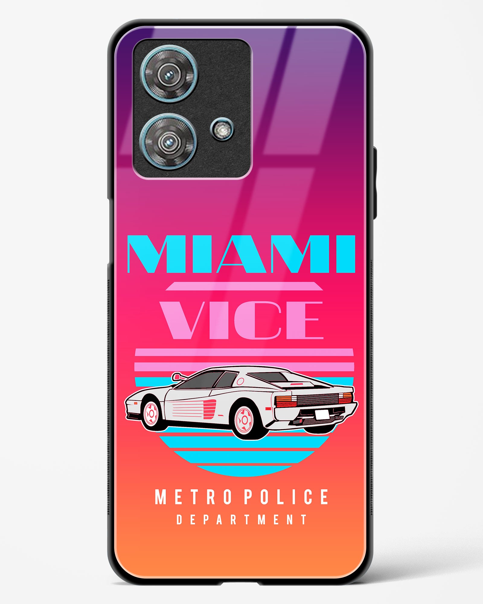 Miami Vice Retro Glass Phone Case-Motorola Edge 40 Neo