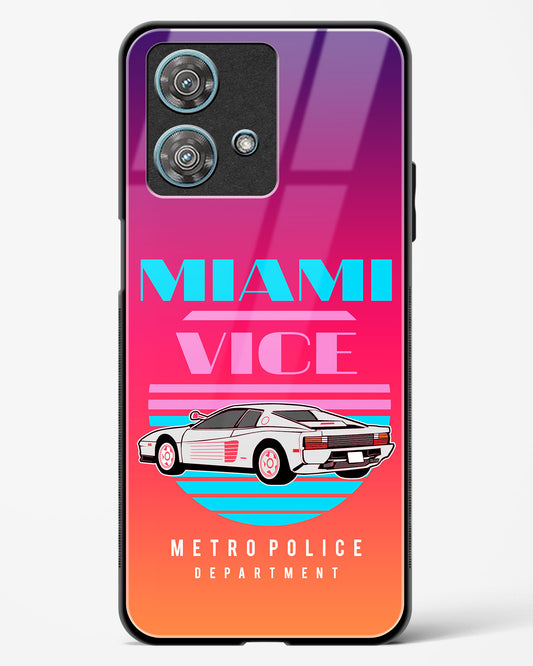 Miami Vice Retro Glass Phone Case-Motorola Edge 40 Neo