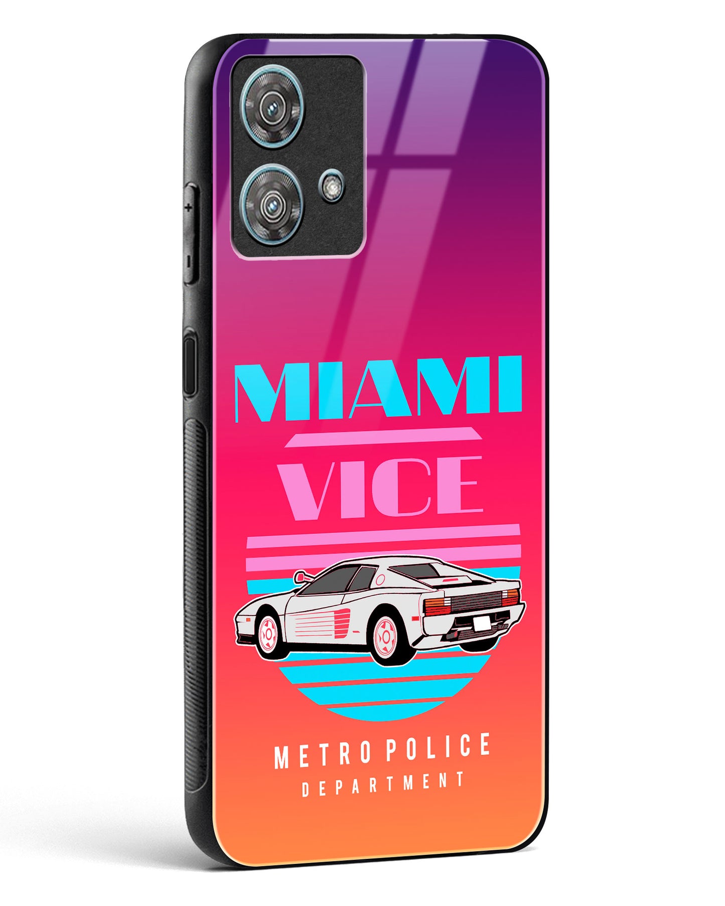 Miami Vice Retro Glass Phone Case-Motorola Edge 40 Neo