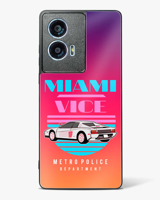 Miami Vice Retro Glass Phone Case-Motorola Edge 50 Fusion