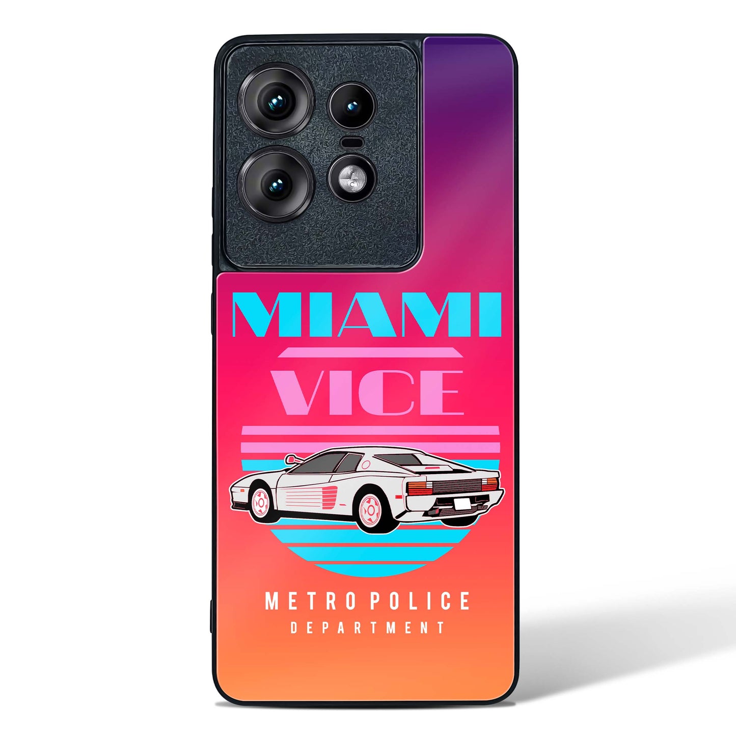 Miami Vice Retro Glass Phone Case-Motorola Edge 50 Pro