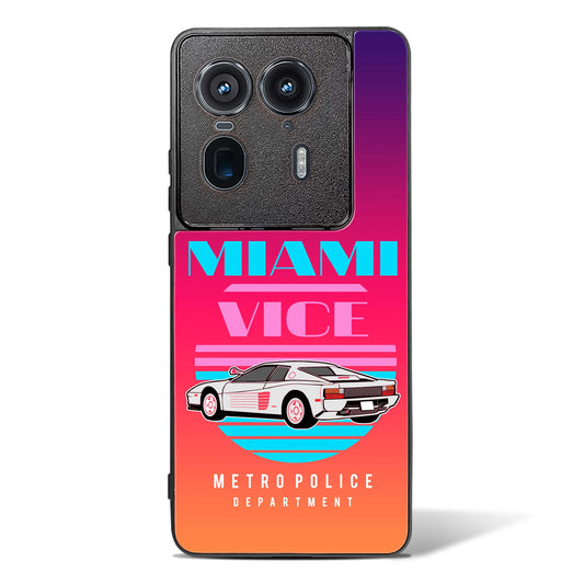 Miami Vice Retro Glass Phone Case-Motorola Edge 50 Ultra