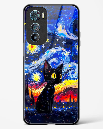 Midnight Meow Glass Phone Case-Motorola Edge 30