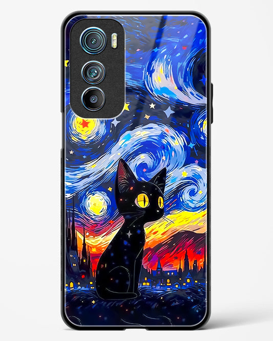 Midnight Meow Glass Phone Case-Motorola Edge 30