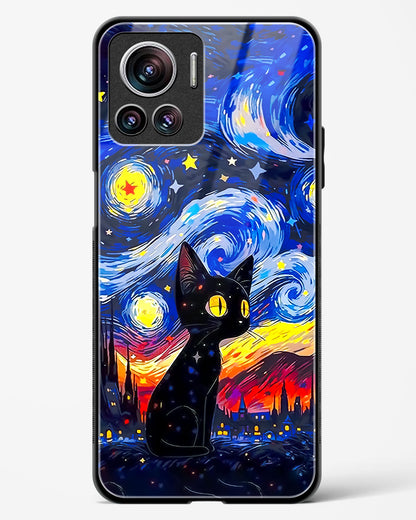 Midnight Meow Glass Phone Case-Motorola Edge 30 Ultra