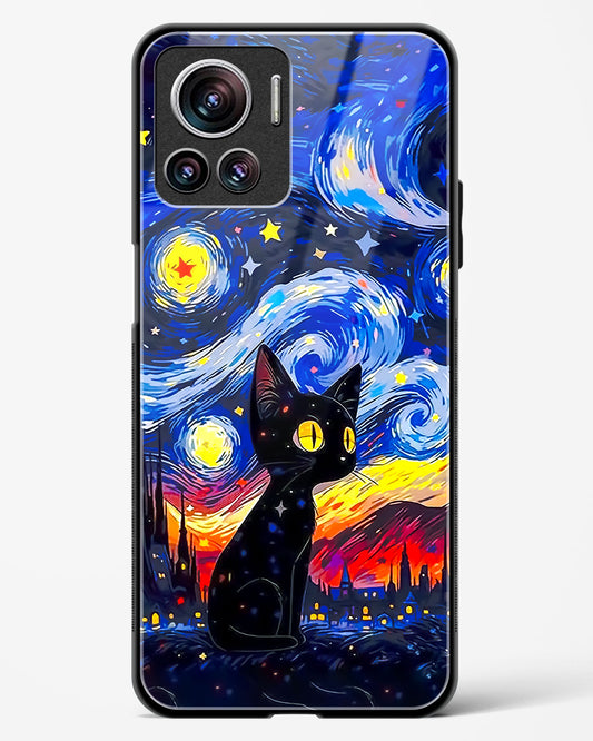 Midnight Meow Glass Phone Case-Motorola Edge 30 Ultra