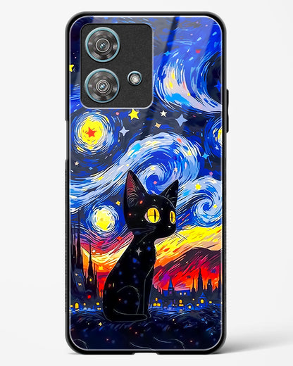 Midnight Meow Glass Phone Case-Motorola Edge 40 Neo