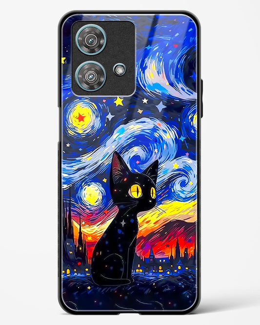 Midnight Meow Glass Phone Case-Motorola Edge 40 Neo