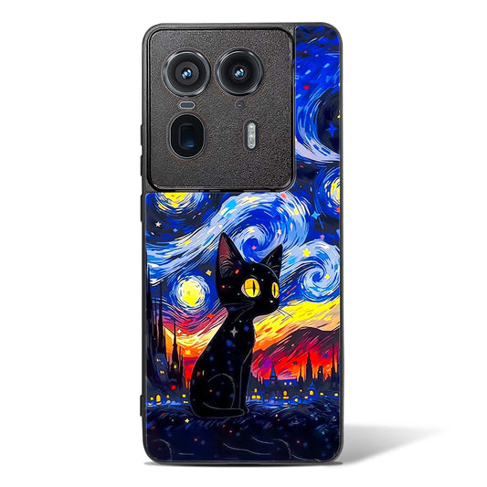 Midnight Meow Glass Phone Case-Motorola Edge 50 Ultra