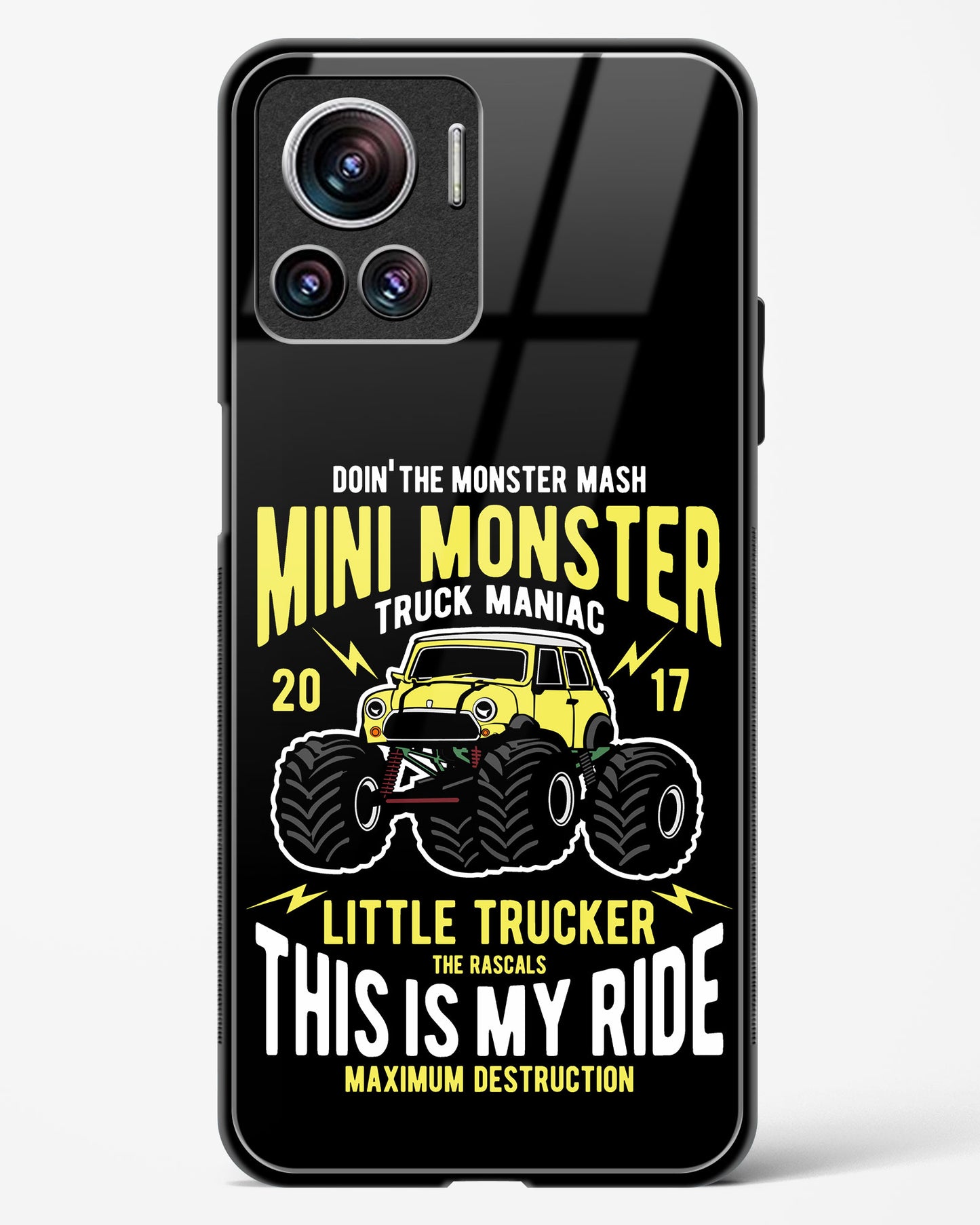 Mini Monster Truck Glass Phone Case-Motorola Edge 30 Ultra