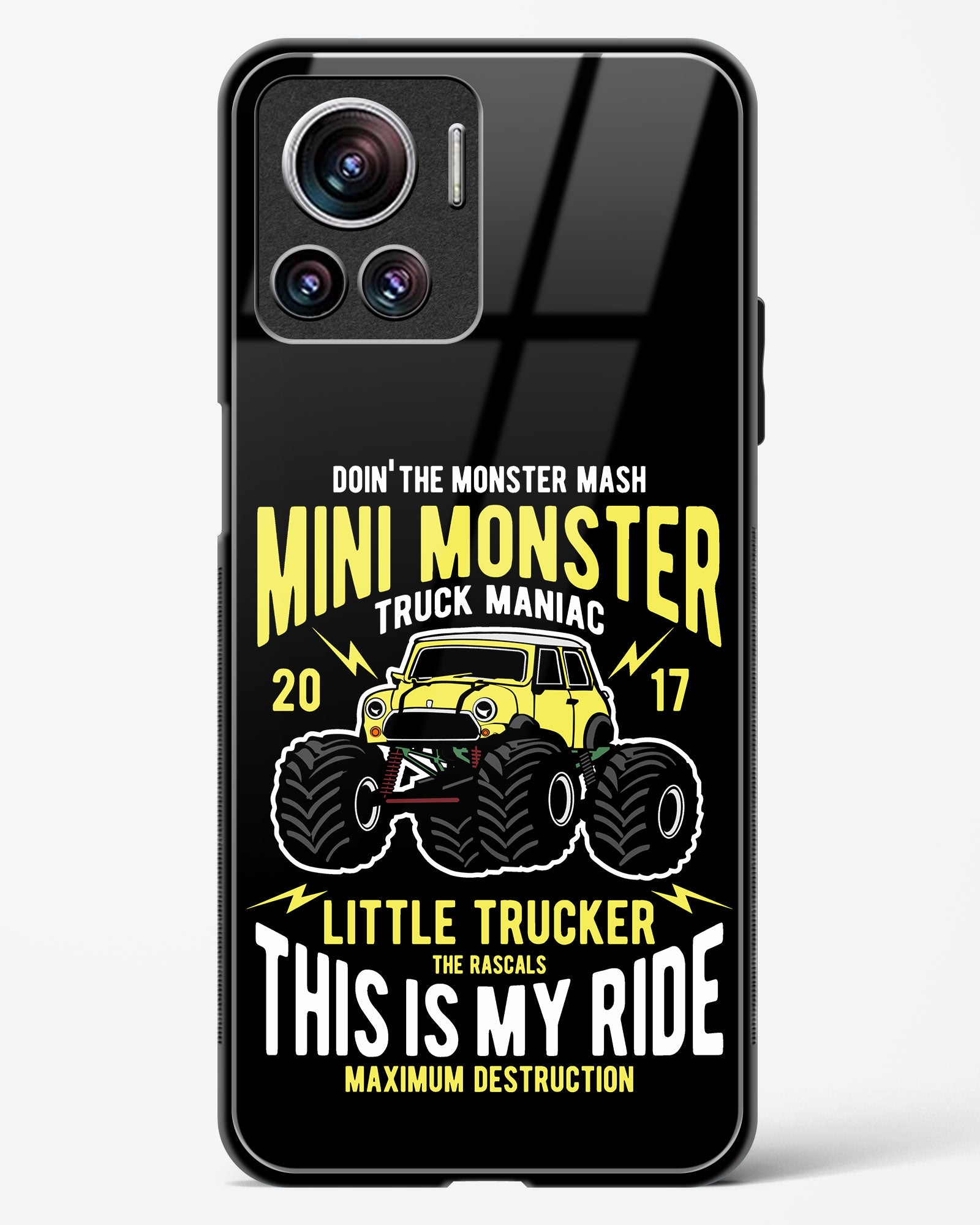 Mini Monster Truck Glass Phone Case-Motorola Edge 30 Ultra